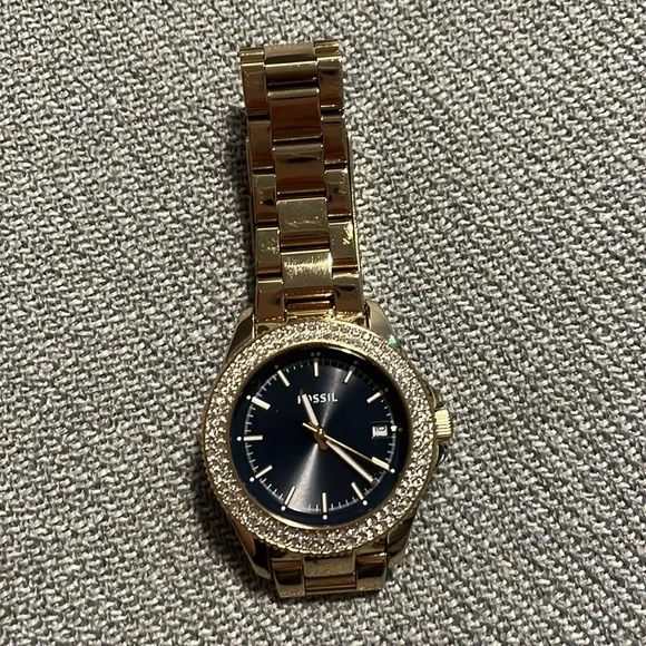 Fossil | Accessories | Gold Fossil Watch With Navy Face And  display picture 1